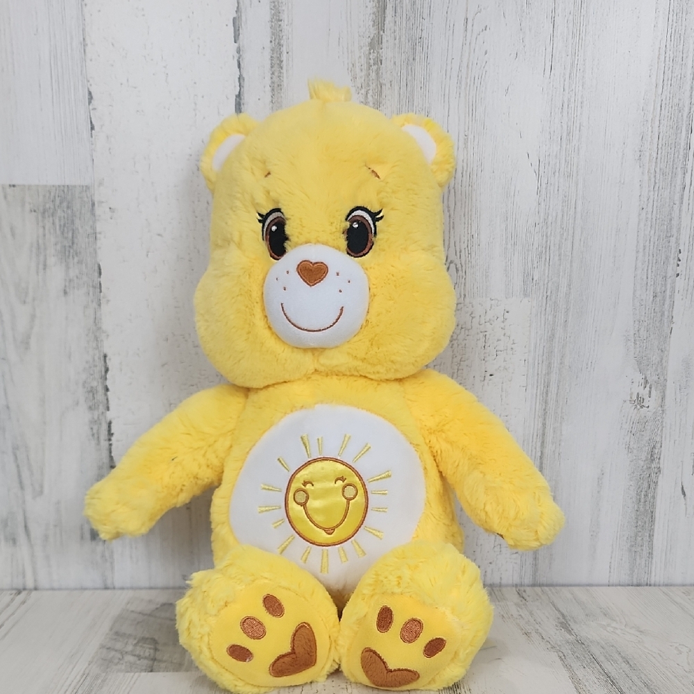 Build-A-Bear Yellow Funshine Bear Care Bears Plush Stuffed Animal